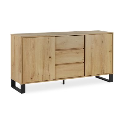 Frohna Sideboard Buffet Table with 3 Drawers - Oak