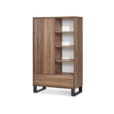 Frohna Bookshelf Cabinet with Drawer - Walnut