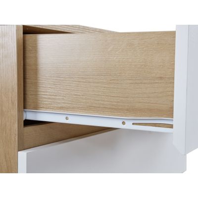 Harris 6 Drawers Tallboy - Oak + White