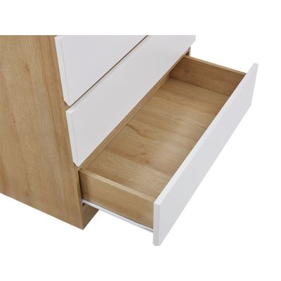 Harris 6 Drawers Tallboy - Oak + White