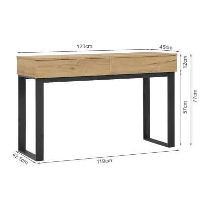 Frohna 120cm Computer Desk - Oak