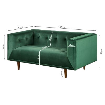 Manarola 2 Seater Sofa - Green