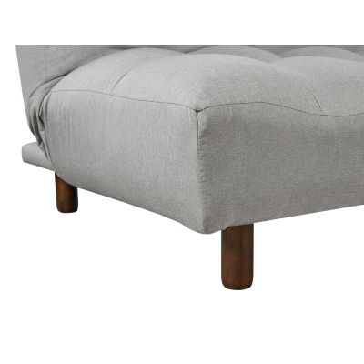 Helena 3 Seater Fabric Sofa Bed Futon with Chaise - Light Grey