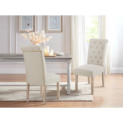 Zoey Upholstered Dining Chair - Set of 2 - Beige