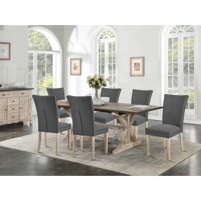 Grace 6 Piece Upholstered Dining Chair - Dark Grey