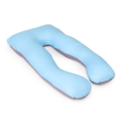 Pregnancy Maternity U-Shape Pillow - BLUE + GREY