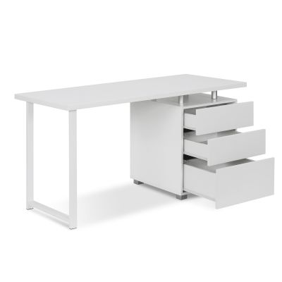 Karter Computer Desk with Drawers - White