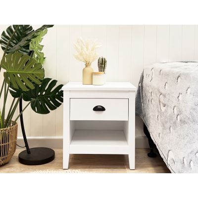 Congo Bedside Table - White