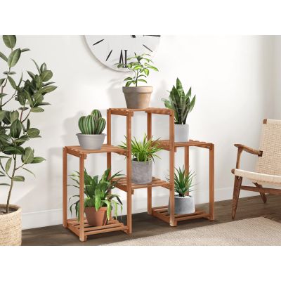SARIA Solid Wood Plant Stand - BROWN