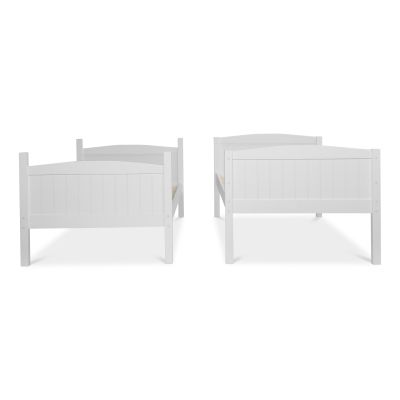 Annan Single Wooden Bunk Bed Frame - White
