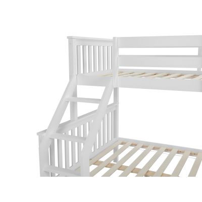 Dome Wooden Triple Bunk Bed - White