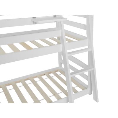 Kinga Single Wooden Bunk Bed Frame - White