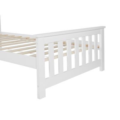Hobson Single Wooden Trundle Bed Frame - White