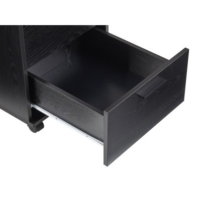 Nakia 3 Drawer Filing Cabinet - Black