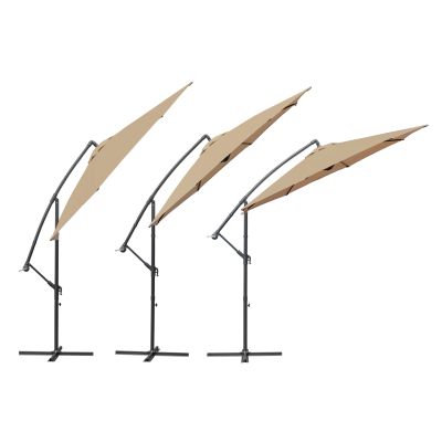 Toughout Kauri Outdoor Cantilever Umbrella 3m - Khaki