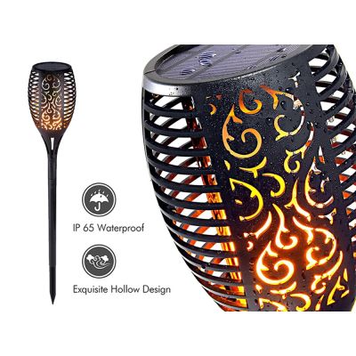 96 LED Outdoor Solar Flame Flickering Light Torch Lamp