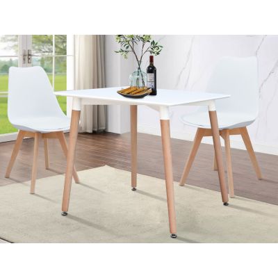 Jean Dining Table Square 80 x 80cm - White