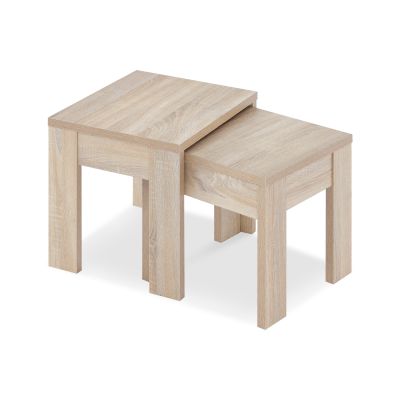 SAGANO Wooden Nesting Coffee Table 2PCS - OAK