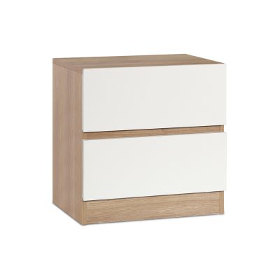 HARRIS Bedroom Storage Package with Low Boy 8 Drawer - OAK + WHITE
