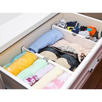 38cm x 10cm Adjustable Clapboard Drawer Divider Organiser
