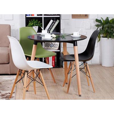 FINLEY Dining Table Round 80x76cm BLACK