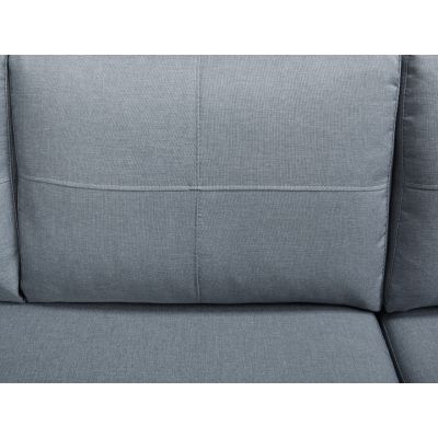 Seattle 3-Seater Fabric Sofa Couch with Chaise - Grey