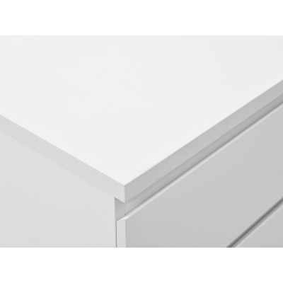 Tongass Wooden Low Boy 6 Drawers - White