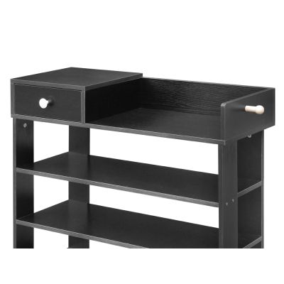 TAHUNA 7 Tiers Shoe Rack Organiser Storage Shelf - BLACK
