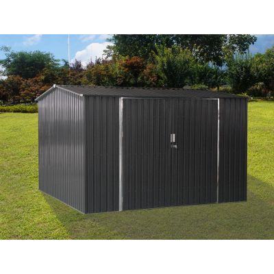 TOUGHOUT Garden Shed 2.97M x 3.12M x 2.05M Charcoal Grey