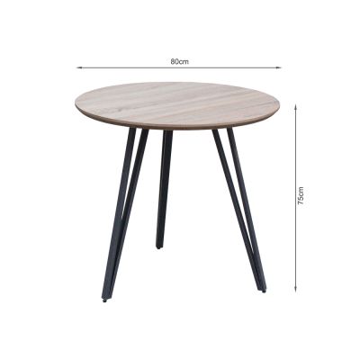 ROYCE Dining Table Round 80x75cm - OAK