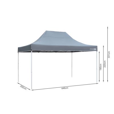Toughout Thunderstorm Gazebo 3 x 4.5m - Grey