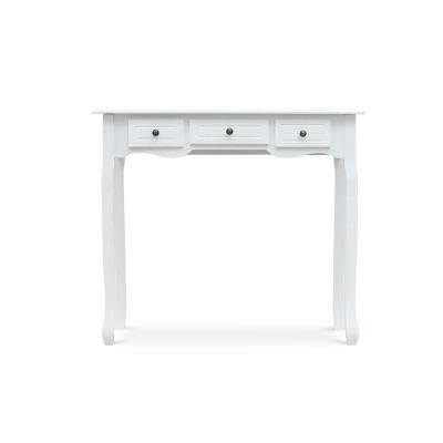 REESE Console Table with 3 Drawers - WHITE