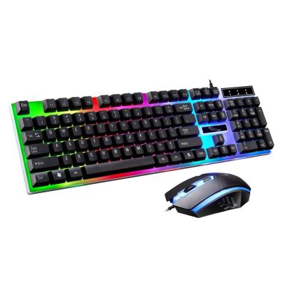 Corded LED Backlit Gaming Keyboard Mouse Set