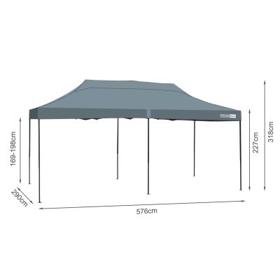 Toughout Breeze Gazebo 3 x 6m - Grey
