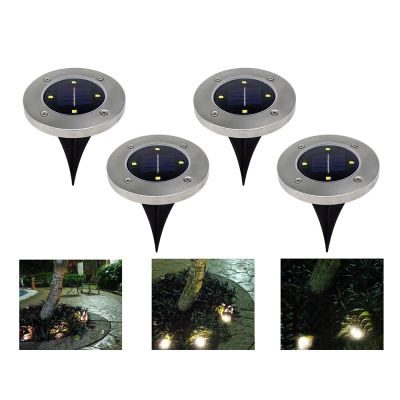 LED Solar Outdoor Garden Ground Lights 4PCS