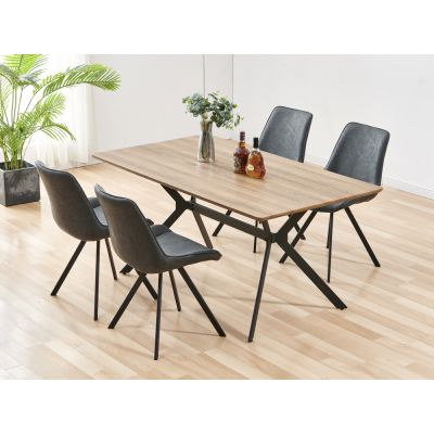 CLAUDE Dining Table Rectangle 160x90cm - WALNUT