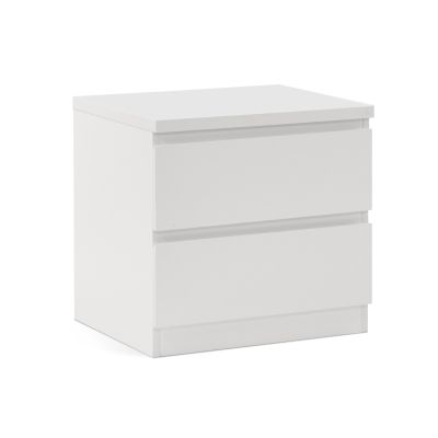 TONGASS Wooden Bedside Table - WHITE