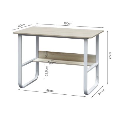 Andrea 100cm Computer Desk - White