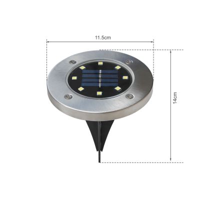 LED Solar Outdoor Garden Ground Lights - Set of 4