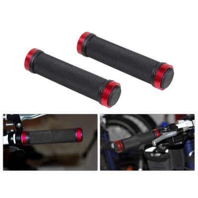 Dual Lock on Bicycle Bike Handlebar Grips 2PCS - RED