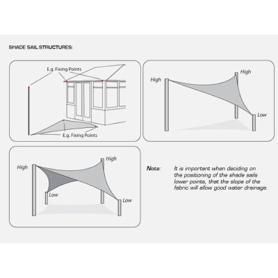 TOUGHOUT Shade Sail Square 5m x 5m - DESERT SAND