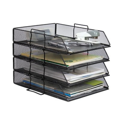Desk Organiser File Tray Storage Rack 4 Tier