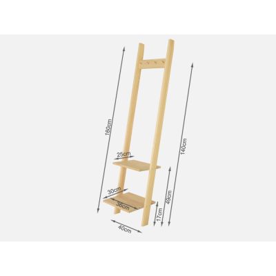 PYALA Wooden Coat Rack Hanger - OAK