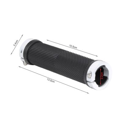 Dual Lock on Bicycle Bike Handlebar Grips 2PCS - WHITE