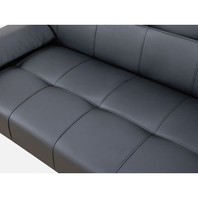 DENVER 3-Seater PU Sofa Bed BLACK