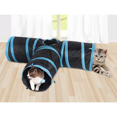 Cat Tunnel Pet Toy Folding Exercise Play Tunnel 3 Ways