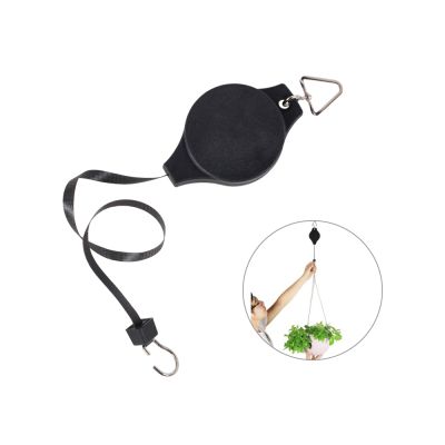 Retractable Pulley Plant Hanger Hanging Basket Hooks 2PCS