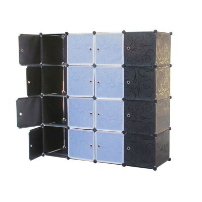 Wardrobe Organiser Storage System Shelving Cabinet 16-Door