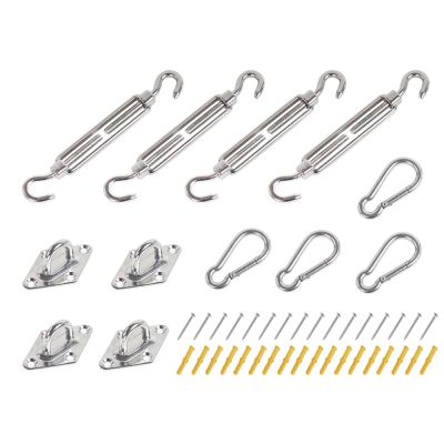 Sun Shade Sail Hardware Kit Set 12pcs