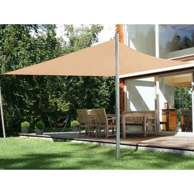 TOUGHOUT Shade Sail Square 5m x 5m - DESERT SAND